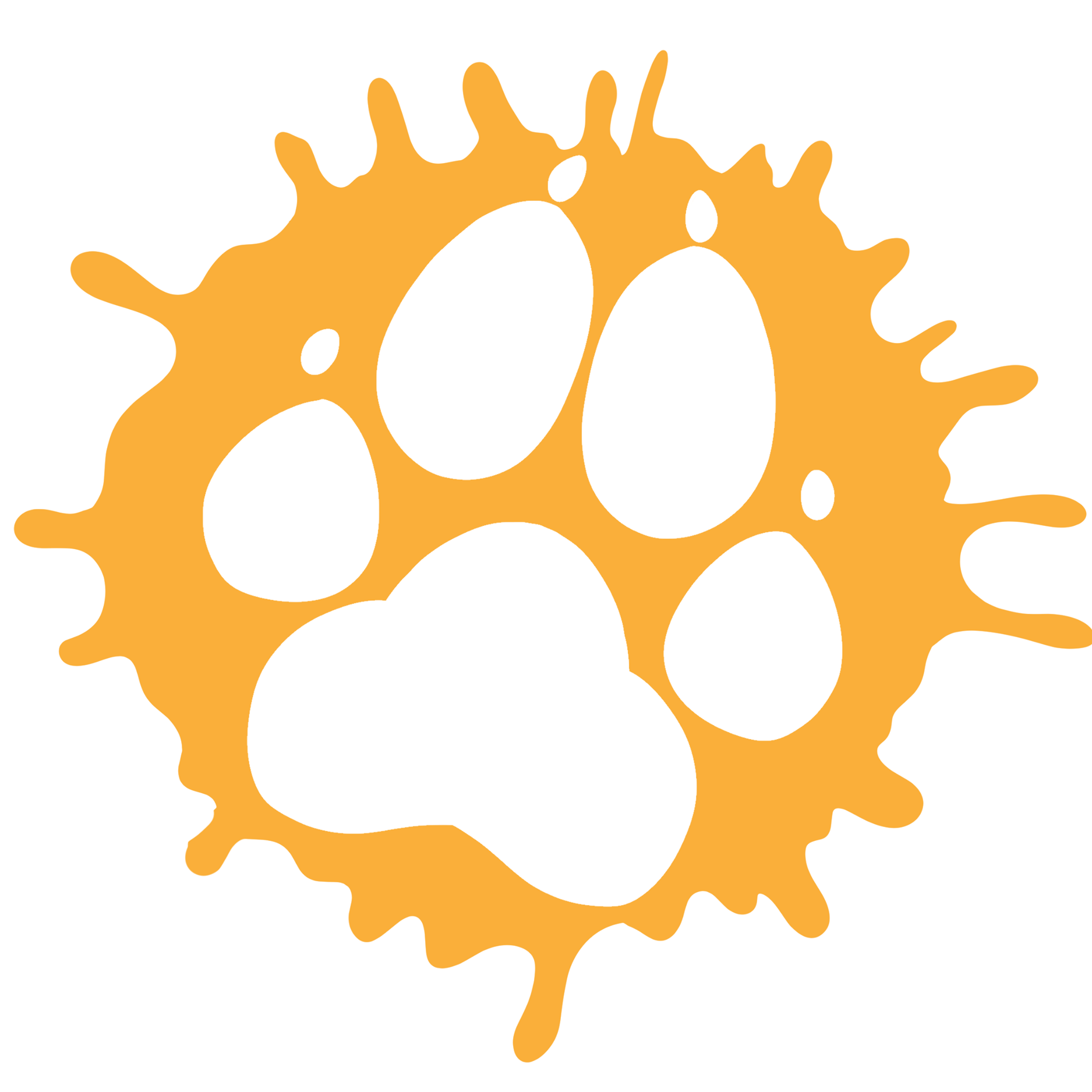 The Furaffinity logo, a white pawprint surrounded by an orange splat pattern.